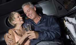 special occasion limo being enjoyed by couple